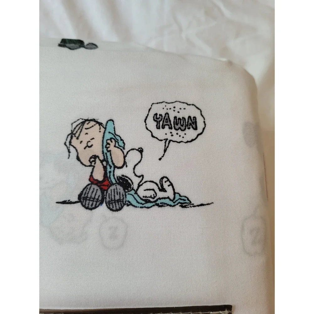 Peanuts Snoopy FULL Bed Sheet Set Woodstock Charlie Brown Linus Peppermint Patty